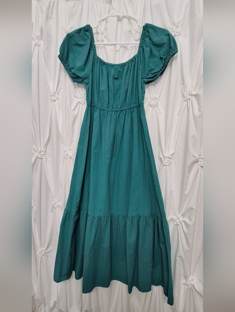 Princess Highway Teal Puff-Sleeve Maxi Dress